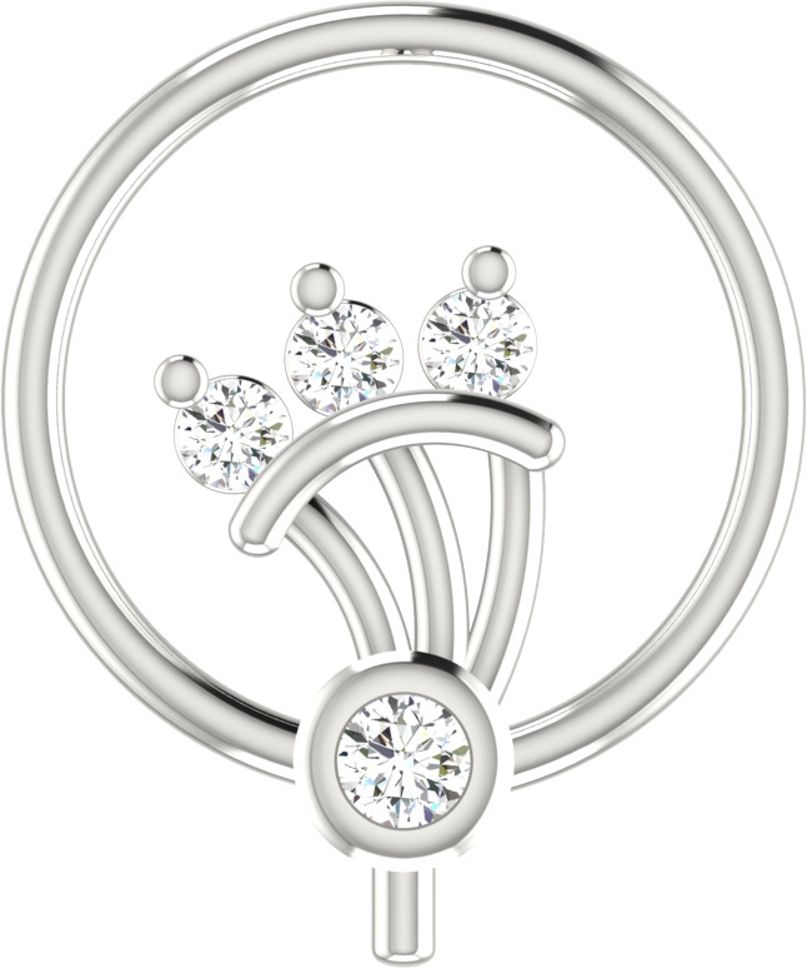 avsar Neerja 18kt Diamond White Gold Nose Wire