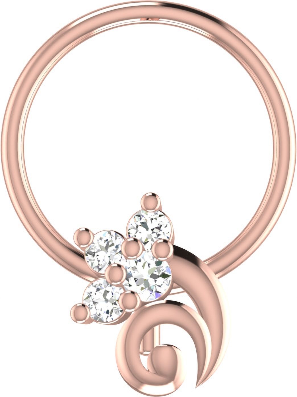 avsar Yamini 18kt Diamond Rose Gold Nose Wire