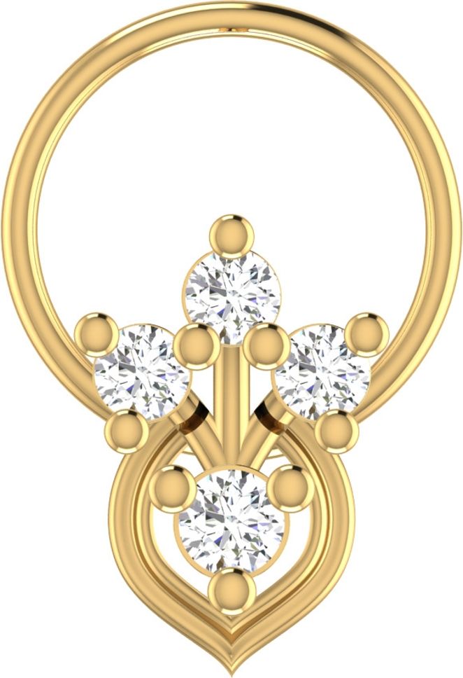 avsar Navisha 18kt Diamond Yellow Gold Nose Wire