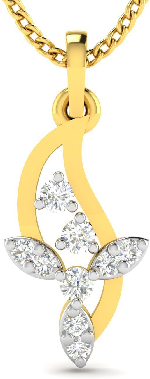avsar Avsar BIS Hallmark AVP254YC 9kt Cubic Zirconia Yellow Gold Pendant-image-30