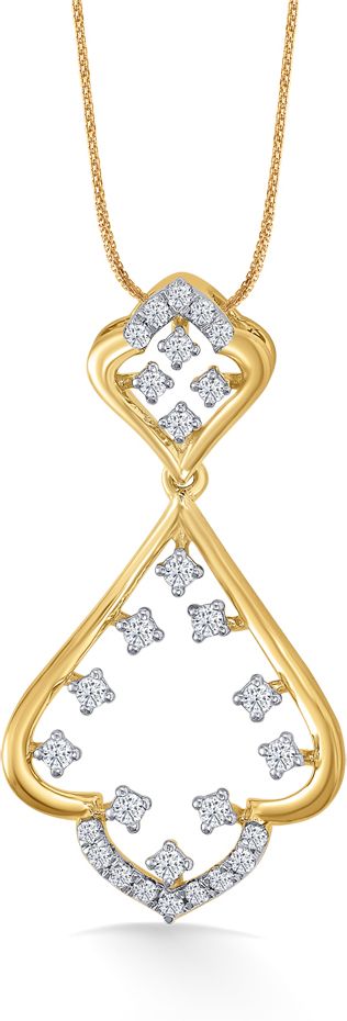 P.N.Gadgil Jewellers Vortex Gold & Diamond Classic Pendant For Women 14kt Yellow Gold Pendant-picture-10