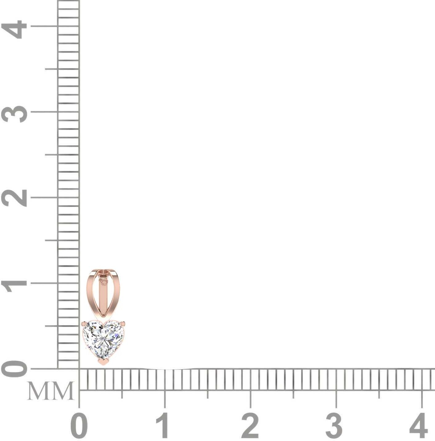 avsar Avsar BIS Hallmark AVP1236PC 9kt Cubic Zirconia Rose Gold Pendant