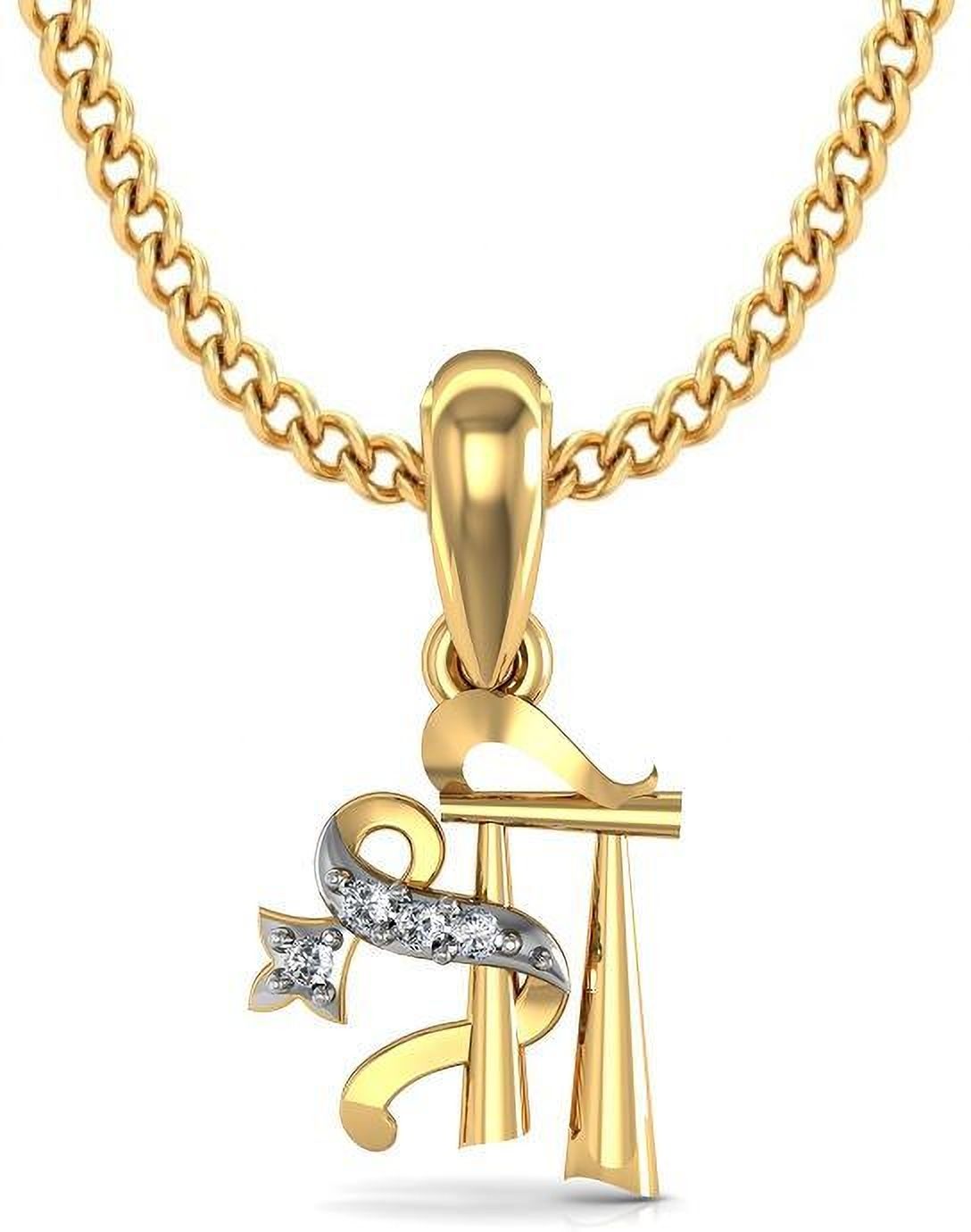 avsar Avsar BIS Hallmark GOD1YC 9kt Cubic Zirconia Yellow Gold Pendant-image-27