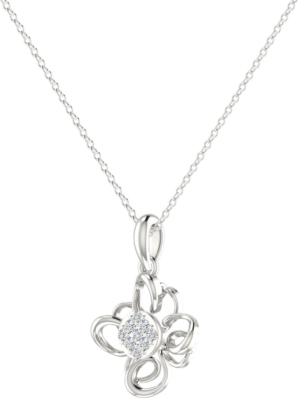 avsar Avsar BIS Hallmark AVP1138WB 14kt Cubic Zirconia White Gold Pendant