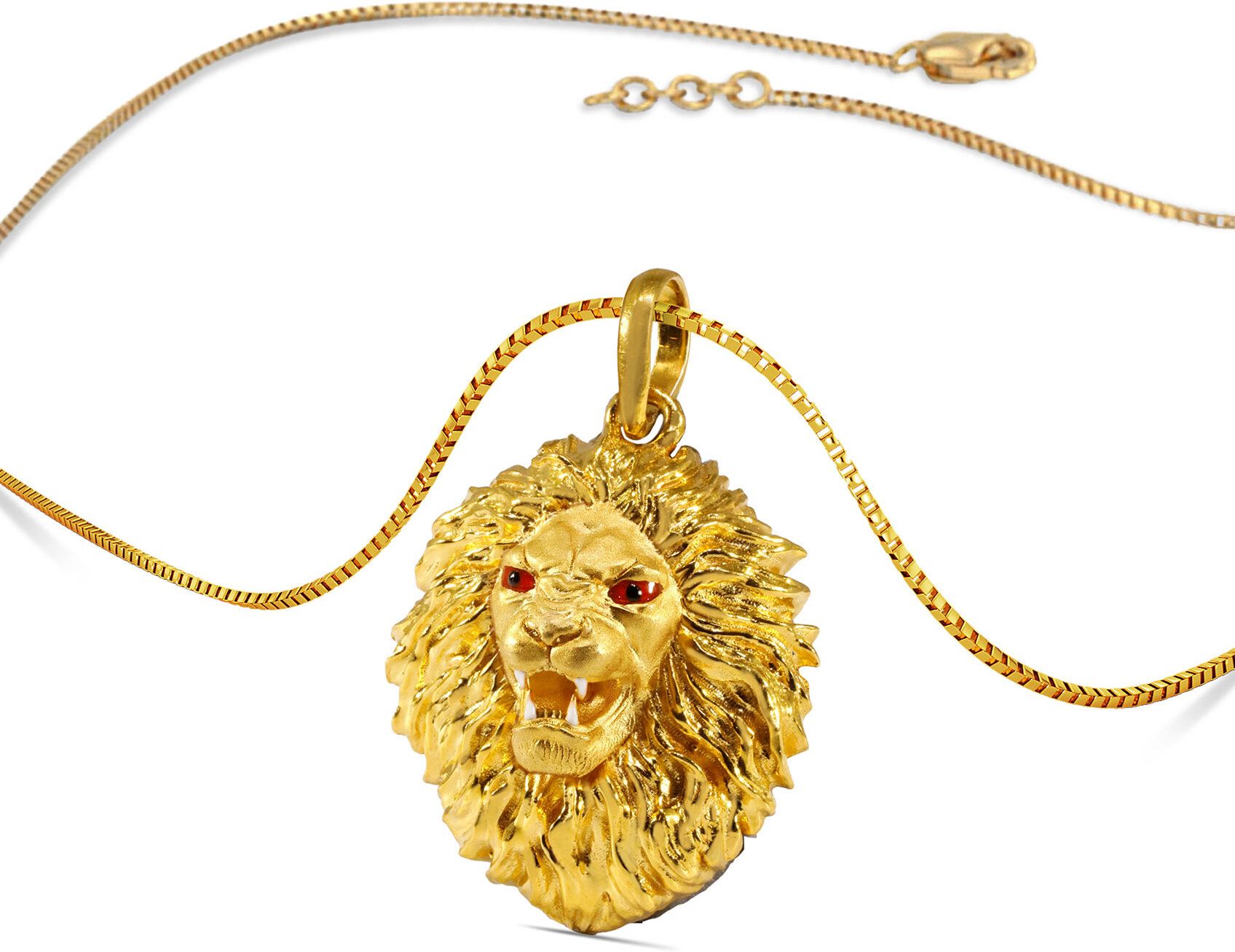 Joyalukkas Fierce Lion Gold Pendant 22kt Yellow Gold Pendant-image-37