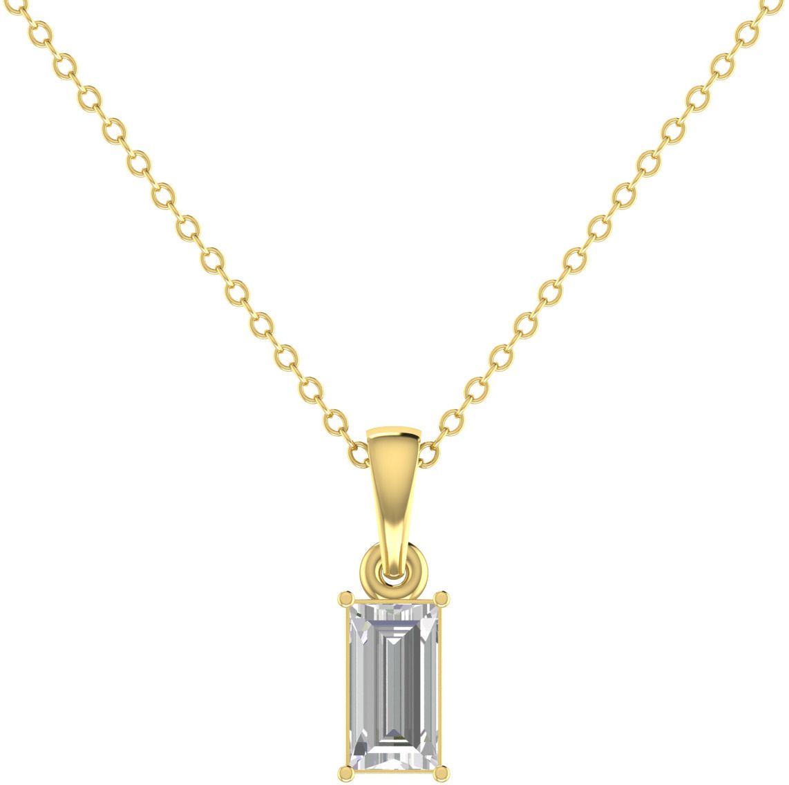 avsar Avsar BIS Hallmark AVP1234YC 9kt Cubic Zirconia Yellow Gold Pendant