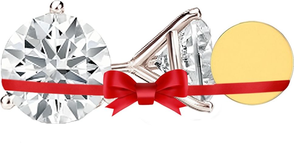 EUPHORIA White Gold 14kt Stud Earring