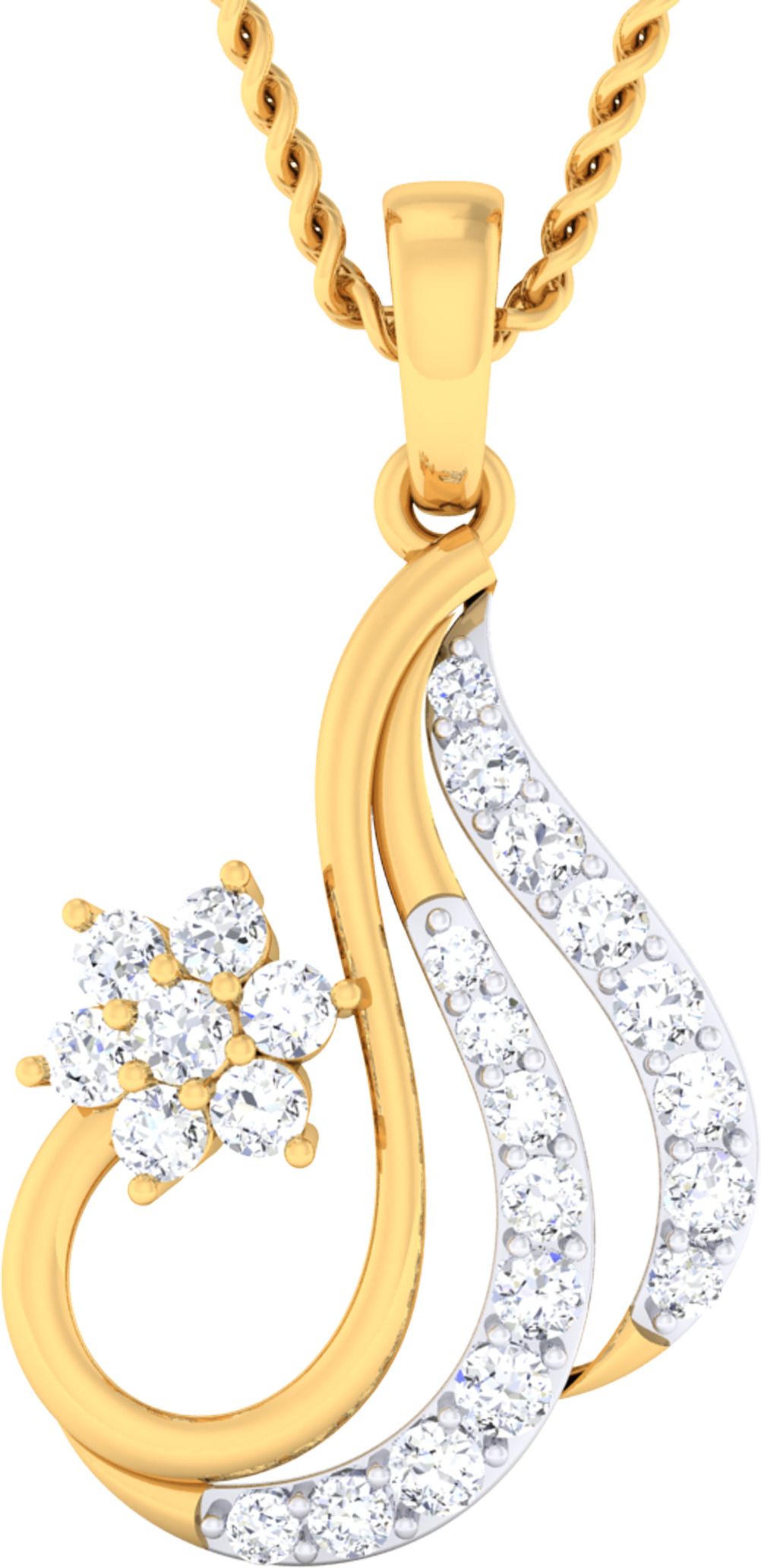 avsar AVP797YA 18kt Diamond Yellow Gold Pendant