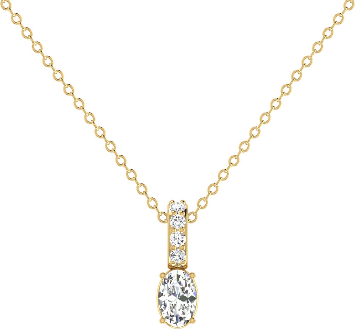 avsar Avsar BIS Hallmark AVP1253YC 9kt Cubic Zirconia Yellow Gold Pendant