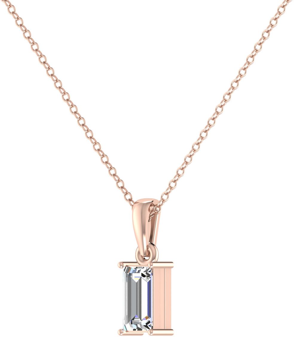 avsar Avsar BIS Hallmark AVP1234PC 9kt Cubic Zirconia Rose Gold Pendant