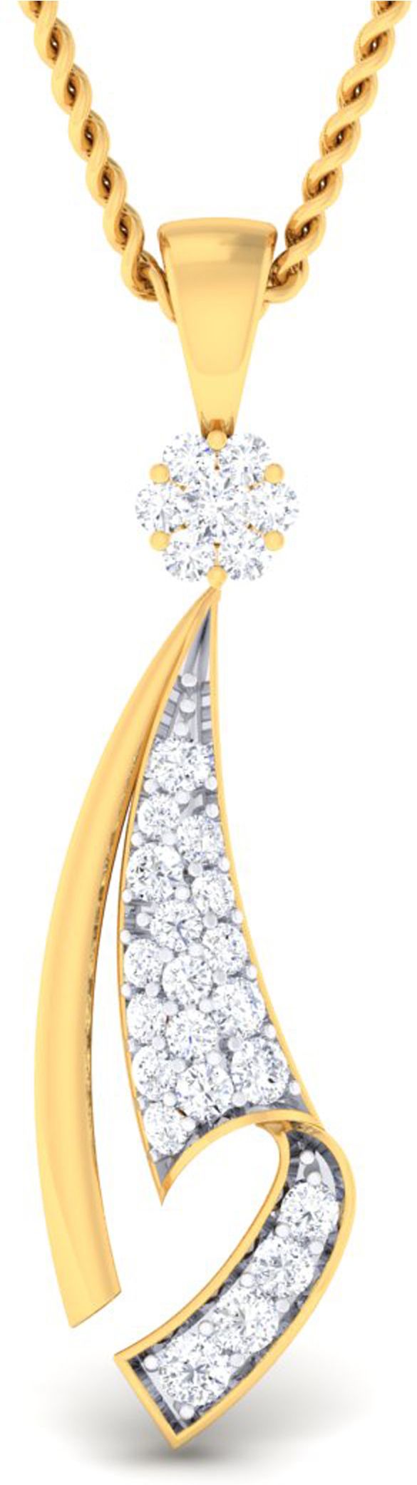 avsar AVP873YB 14kt Cubic Zirconia Yellow Gold Pendant-picture-39