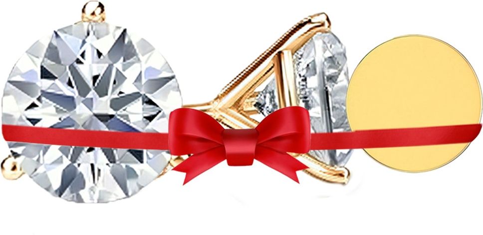 EUPHORIA Yellow Gold 14kt Stud Earring