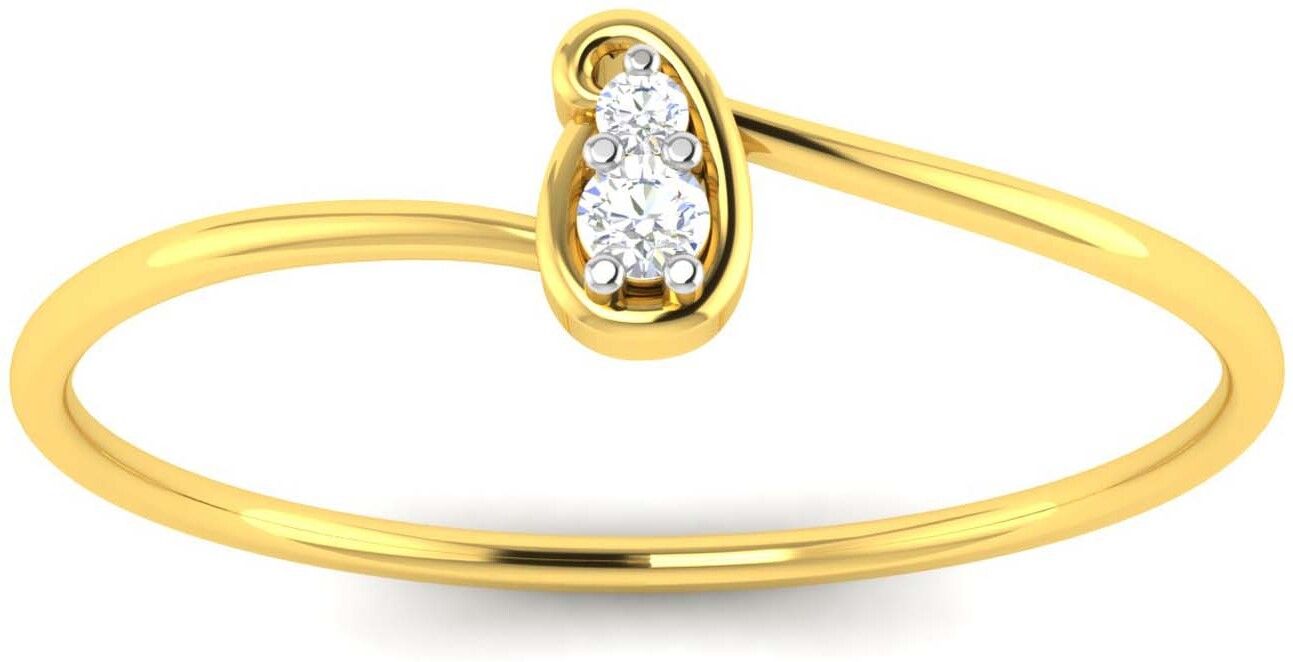 avsar avr076yc 9kt cubic zirconia yellow gold ring