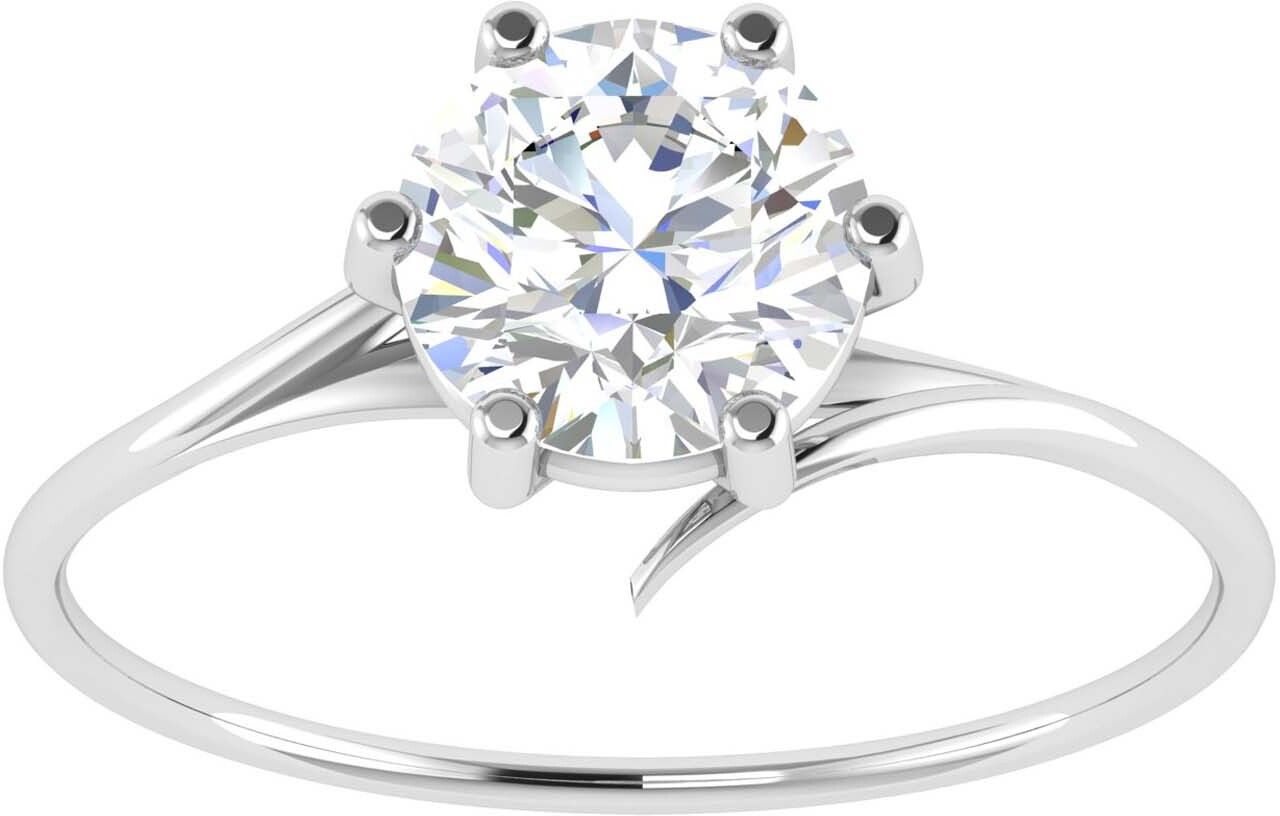 avsar avr085wc 9kt cubic zirconia white gold ring