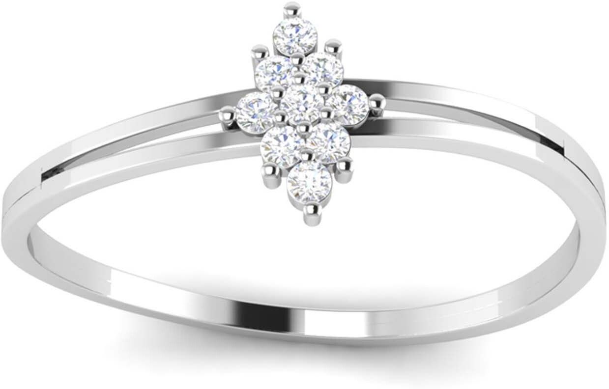 avsar avr090wc 9kt cubic zirconia white gold ring
