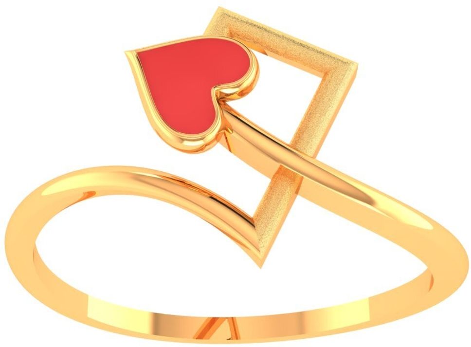 PC Chandra Jewellers Heartline Aura Ring 14kt Yellow Gold ring