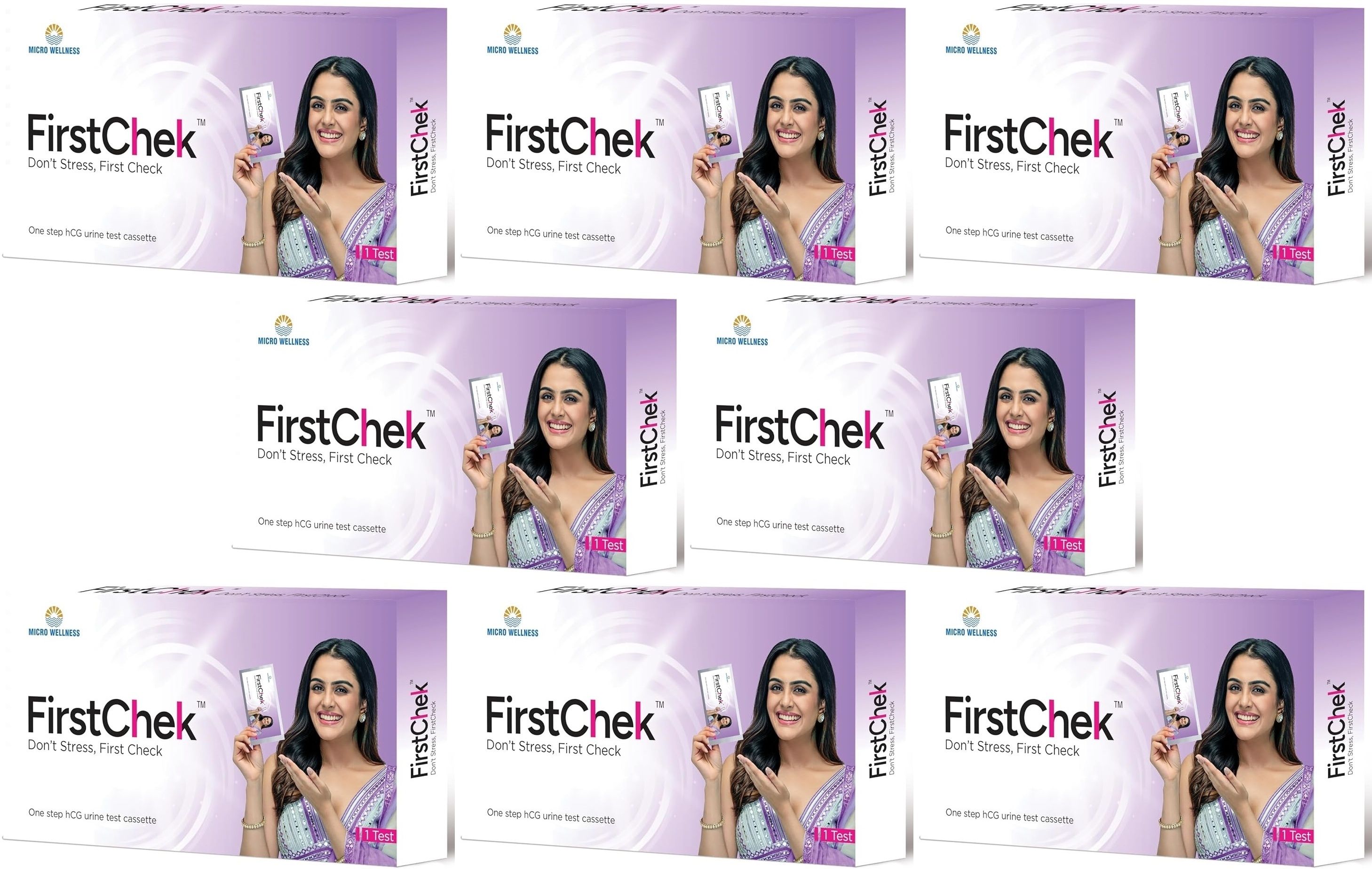 Don't Stress-FirstChek | One step hcg urine test cassette | 8 Pack Pregnancy Test Kit-image-37