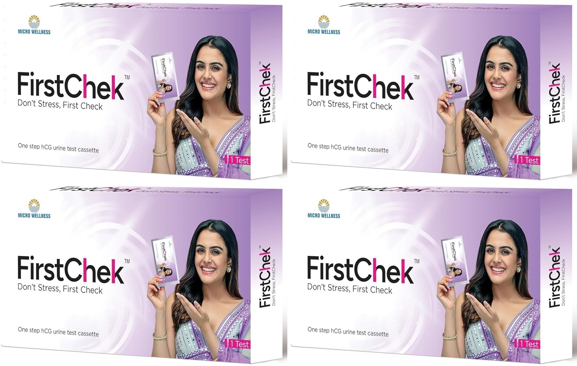 Don't Stress-FirstChek | One step hcg urine test cassette | 4 Pack Pregnancy Test Kit