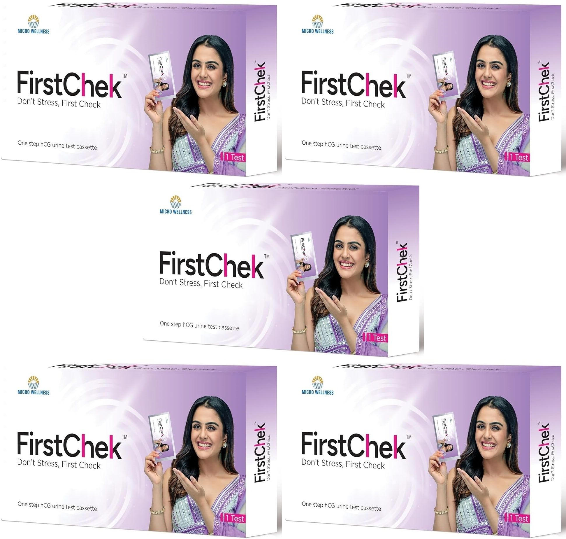 Don't Stress-FirstChek | One step hcg urine test cassette | 5 Pack Pregnancy Test Kit-image-39