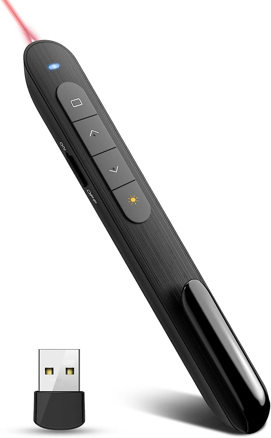 BTS Presentation Clicker PowerPoint PPT Clicker with Laser Pointer, RF 2.4GHz Wireless Presenter Remote Clicker Mac, for Powerpoint Presentations Presenter