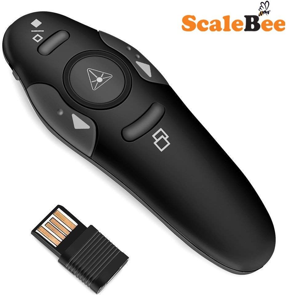 SCALEBEE 2.4GHz Wireless USB Presenter PowerPoint Remote PPT Clicker for Presentation Presenter Remote Presenter-picture-24