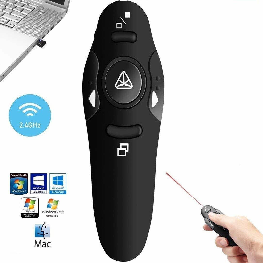 Jihaan USB Wireless Remote Control Professional Laser Pointer Usb presenter black Presenter-image-27