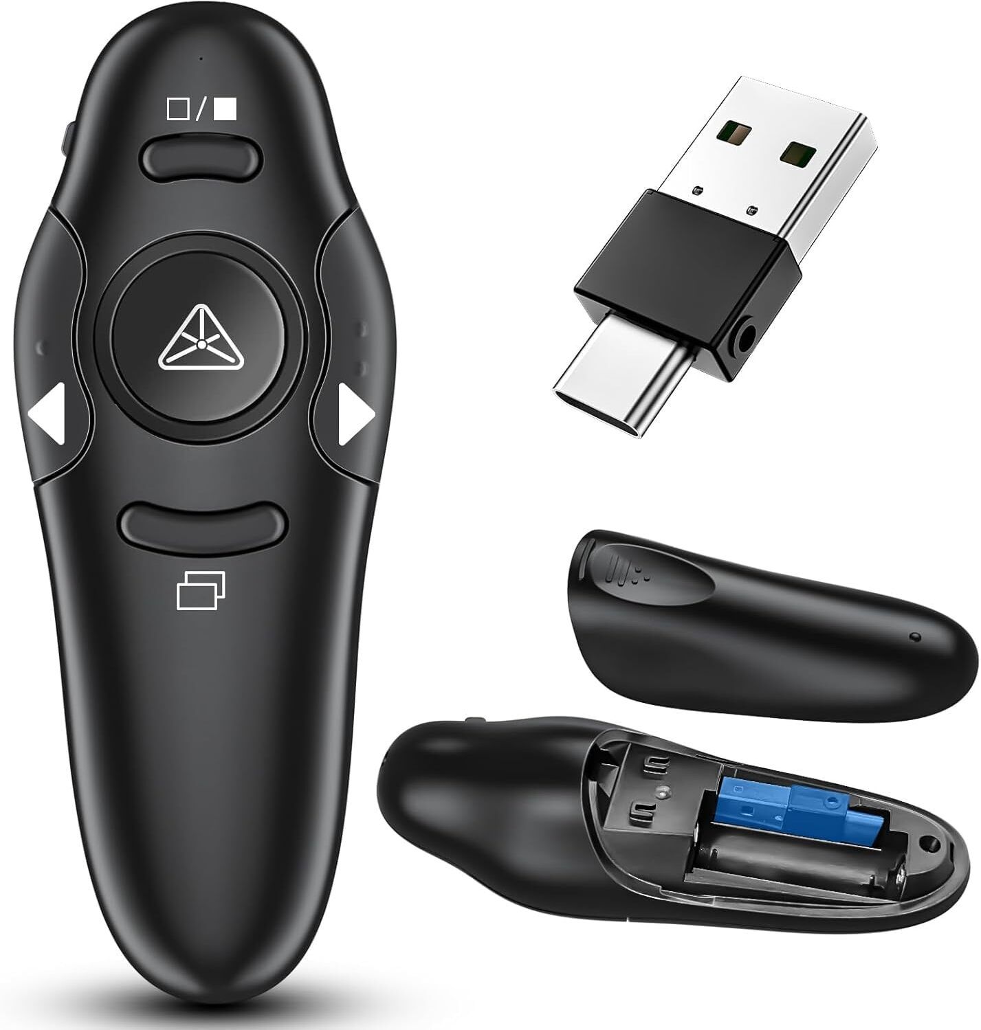 RTS 2-in-1 USB Type C Presentation Clicker Wireless Presenter Remote Clicker for PPT Laser Pointer Presenter-picture-16