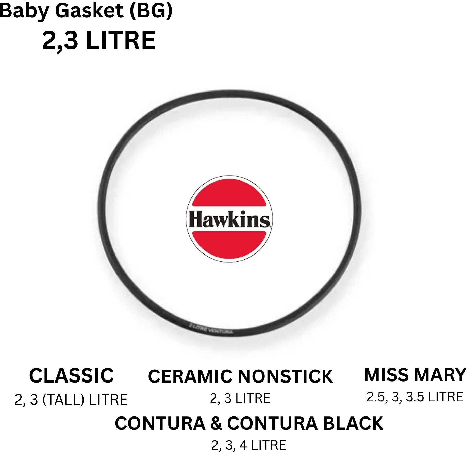 Baby Gasket_2,3 Litre/Contura Black2,3,4/Miss Mary 2.5,3,3.5/Ceramic 2,3/ 135 mm Pressure Cooker Gasket-image-43