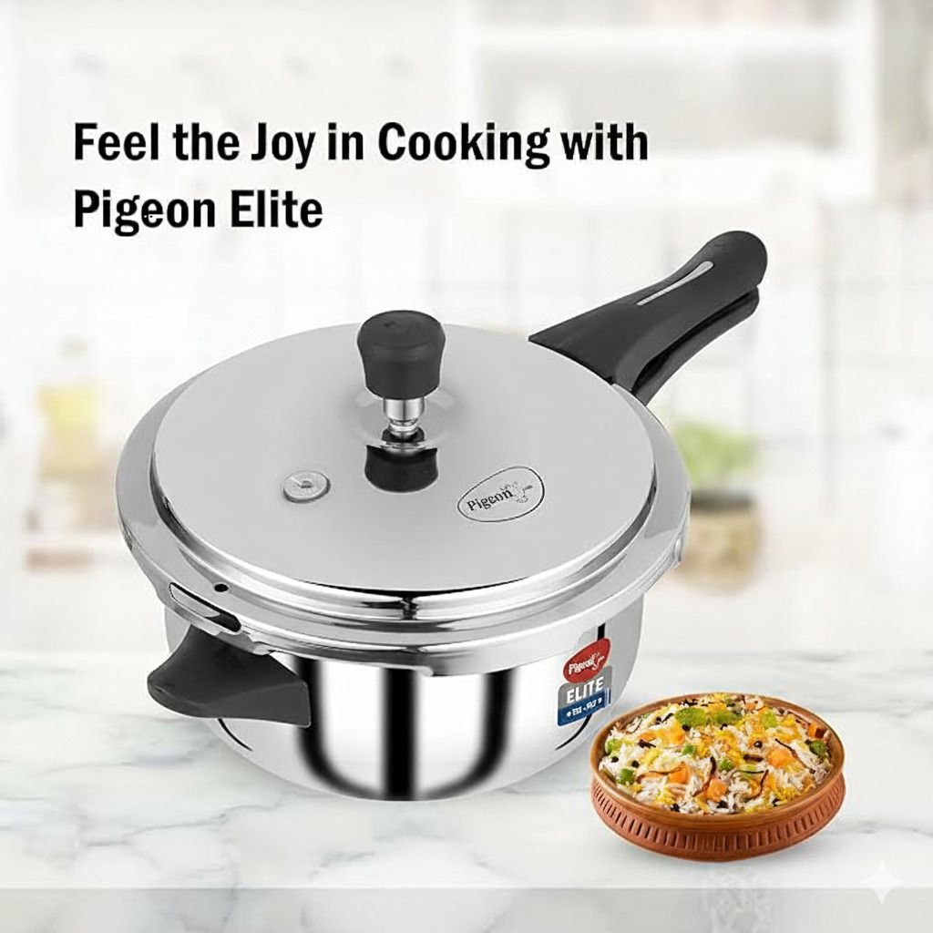 pigeon by stovekraft ELITE SHINE 3 L Induction Bottom Pressure Cooker-picture-23