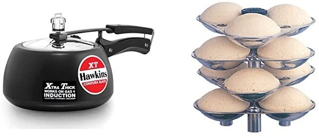 hawkins Contura Black XT Cooker With IDLI Stand Combo 3 L Induction Bottom Pressure Cooker-picture-17
