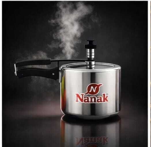 nanak metal industries nanak 2L Round -001 2 L Induction Bottom Pressure Cooker-picture-34