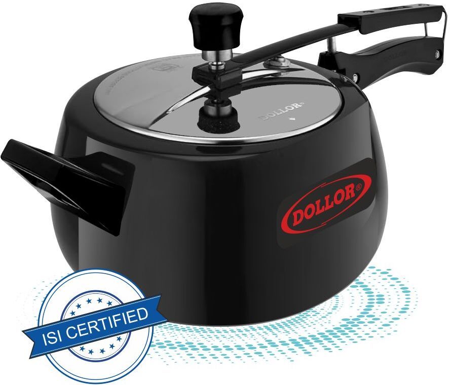 Handi Black Hard Anodized Handi Inner Lid Aluminium 5 L Induction Bottom Pressure Cooker-image-19