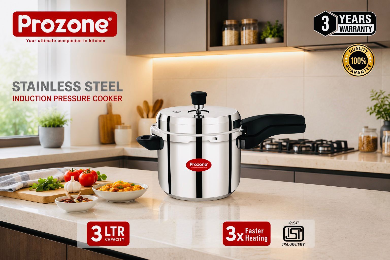 Composite bottom stainless steel cooker 3 L Induction Bottom Pressure Cooker-image-16
