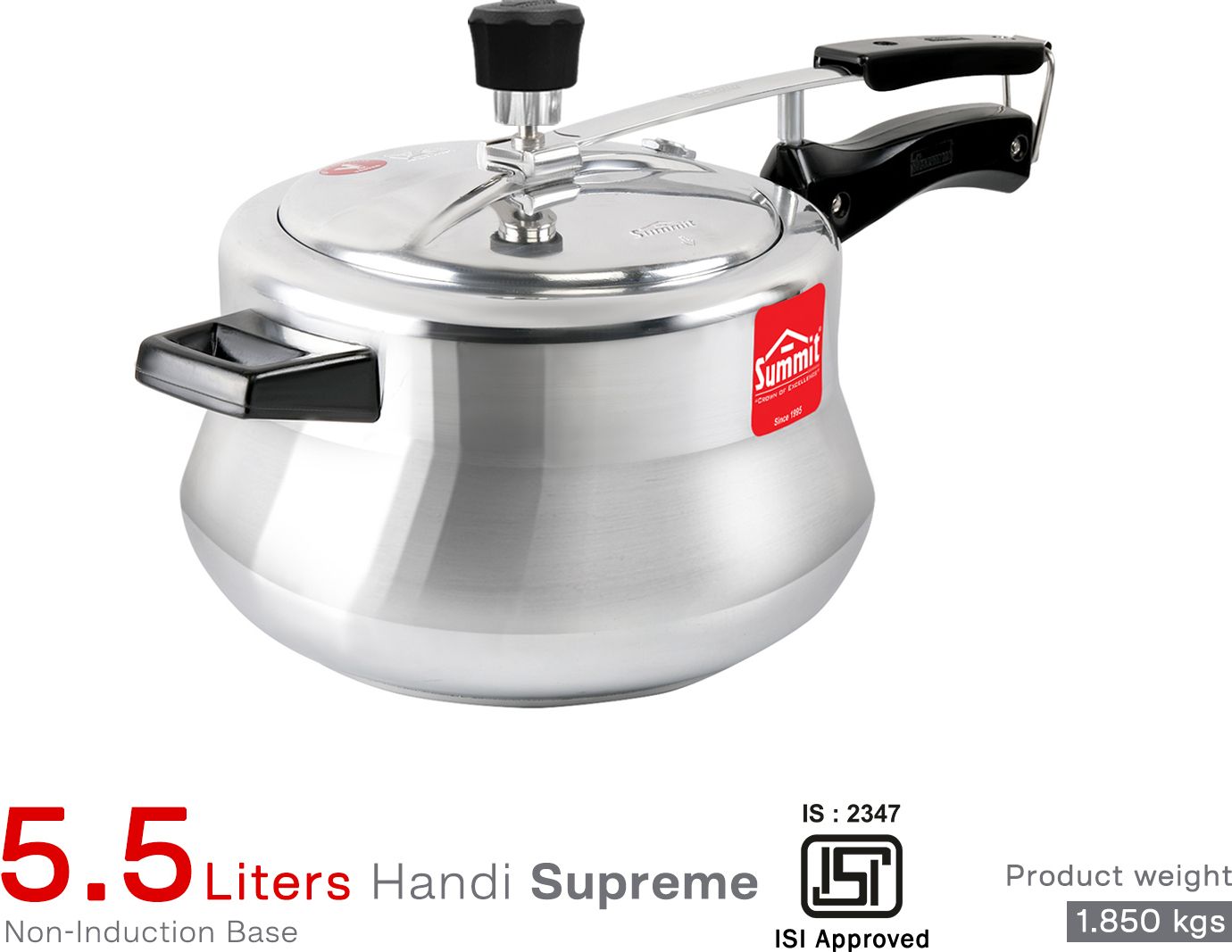 PLAIN HANDI SUPREME | INNER LID COOKER | 5.5L PRESSURE COOKER | INDUCTION BASE 5.5 L Pressure Cooker-image-37