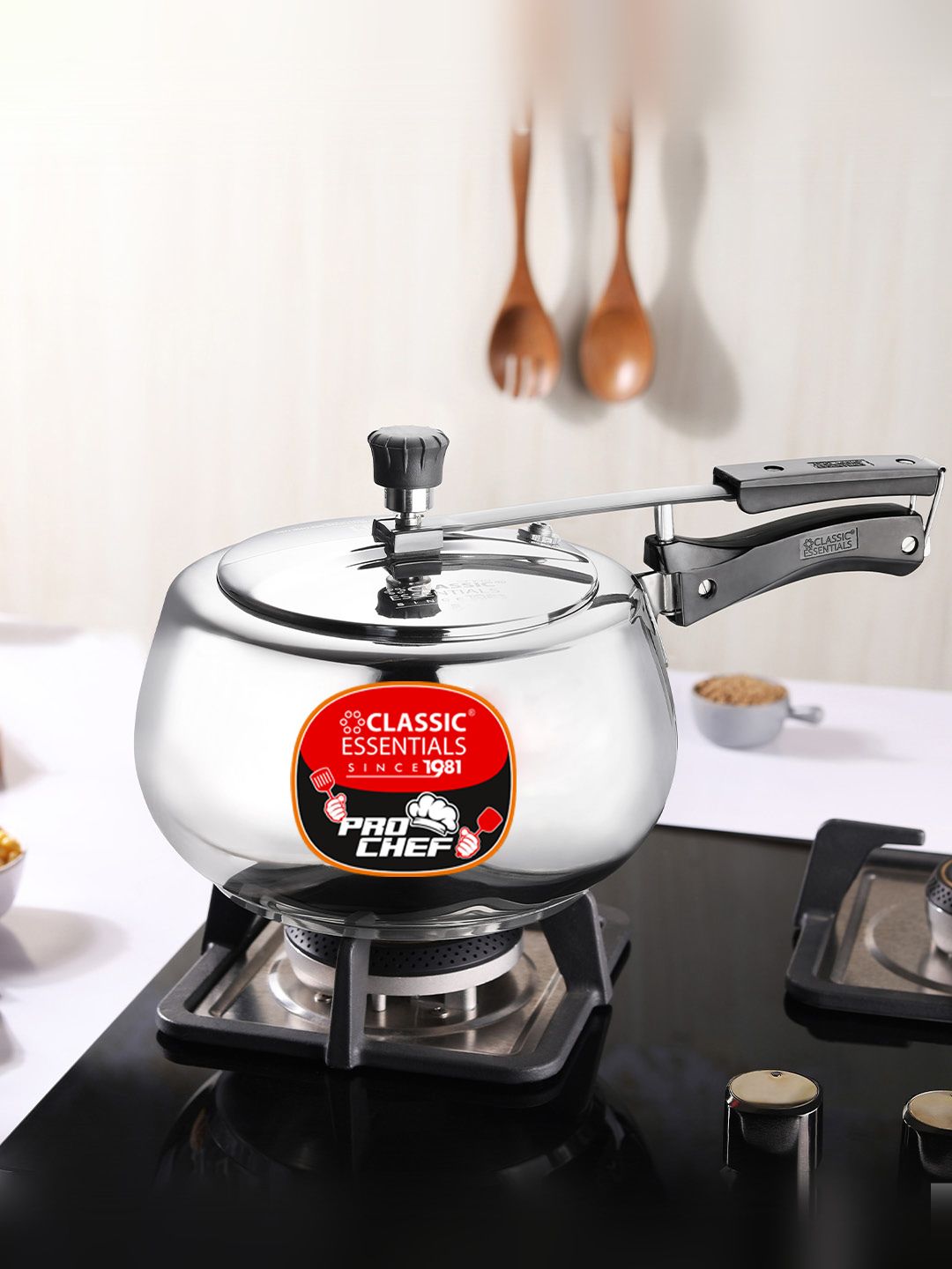 classic essentials Prochef Concave Stainless Steel Cooker | ISI Certified Inner Lid Pressure Cooker 3 L Induction Bottom Pressure Cooker-picture-44