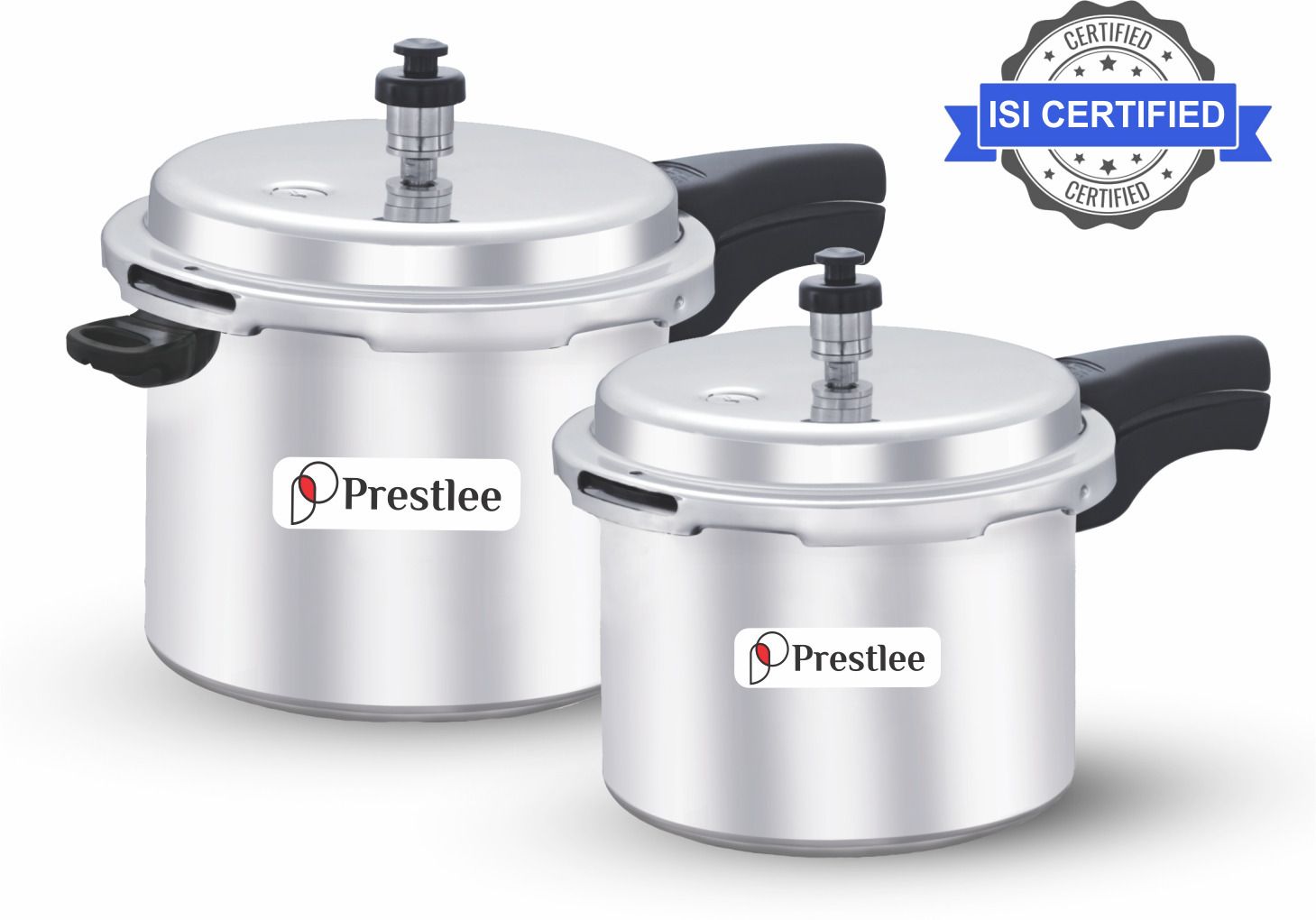 DELUXE 5, 3 Liter Aluminium Outerlid Pressure Cooker Combo 5 L, 3 L Pressure Cooker