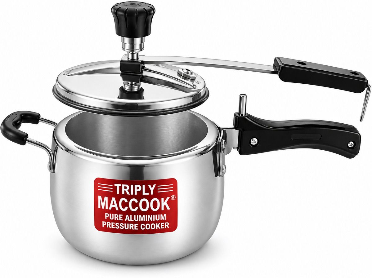 Kontura Induction & Gas Compatible Heavy Gauge Durable Cooker with Safety Valve 3 L Induction Bottom Pressure Cooker-image-36