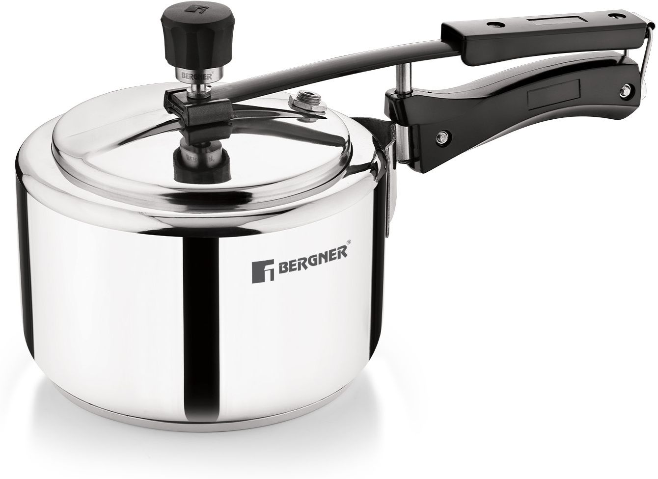 bergner Aragon Inner Lid Stainless Steel Pressure Cooker 3L, Triply Bottom, 3 L Induction Bottom Pressure Cooker-picture-6