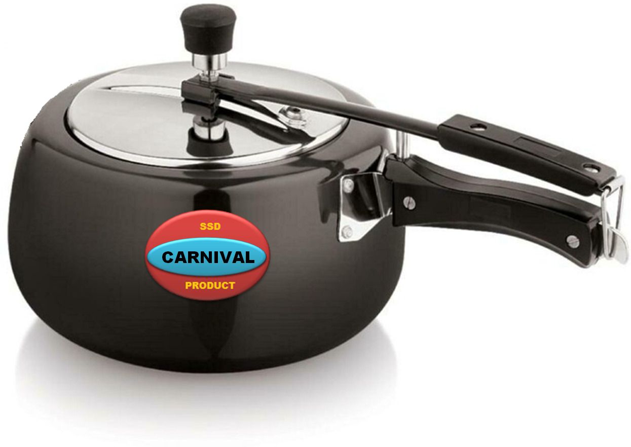 carnival Elite Model Black Pressure Cooker, Hard Anodised Inner Lid Cooker 3 L Induction Bottom Pressure Cooker-picture-39