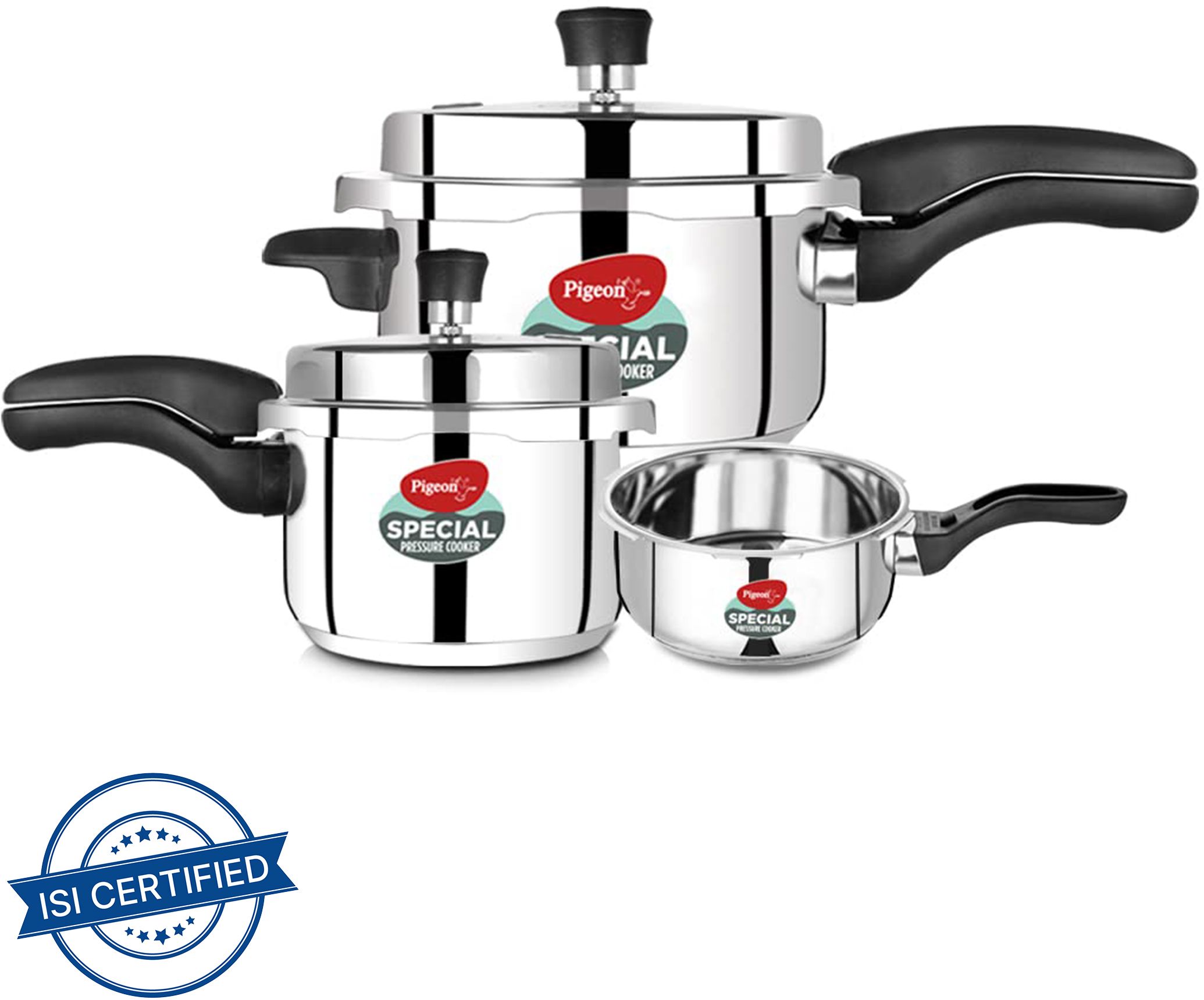 Special and 2 L, 3 L, 5 L Induction Bottom Pressure Cooker