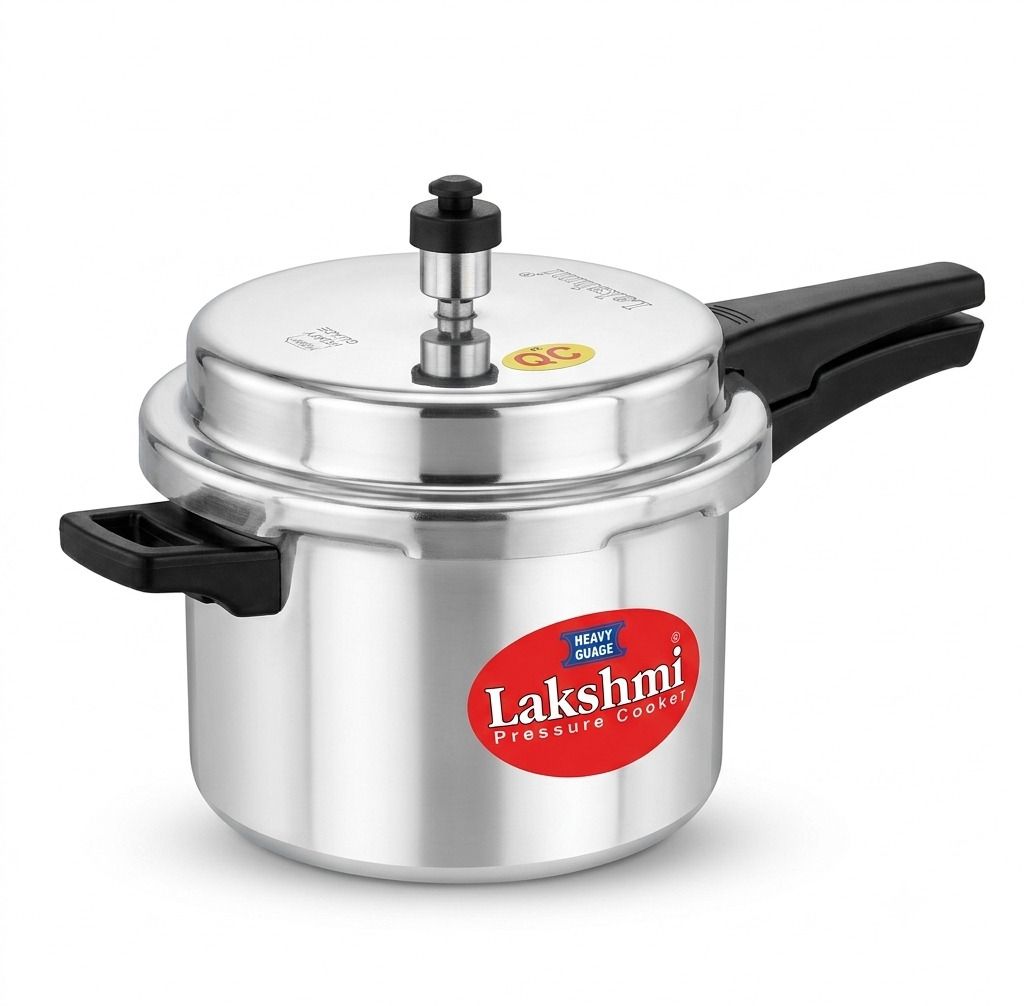 Lakshmi 2 L Aluminium Pressure Cooker Outer Lid | ISI Certified Silver 2 L Pressure Cooker-image-24