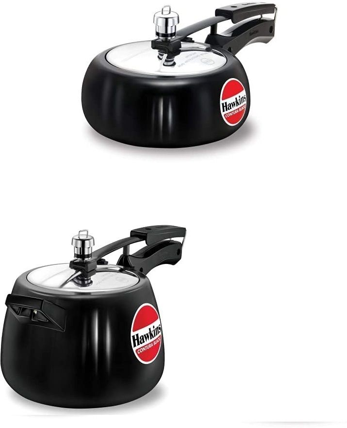 HAWKINS Contura Hard Anodised Aluminium Pressure Cooker, 3 L, 2 L Black Combo 2 L, 3 L Pressure Cooker-picture-11