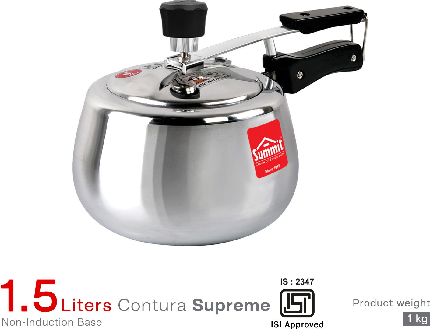 C-tura Non-Induction Bottom Supreme 1.5 L Pressure Cooker-image-11