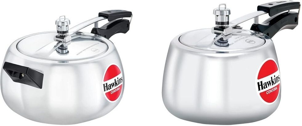 Hawkins Contura 3 Litres & 5 Litre,Aluminium Pressure Cooker Silver Combo, 3 L, 5 L Pressure Cooker-image-39