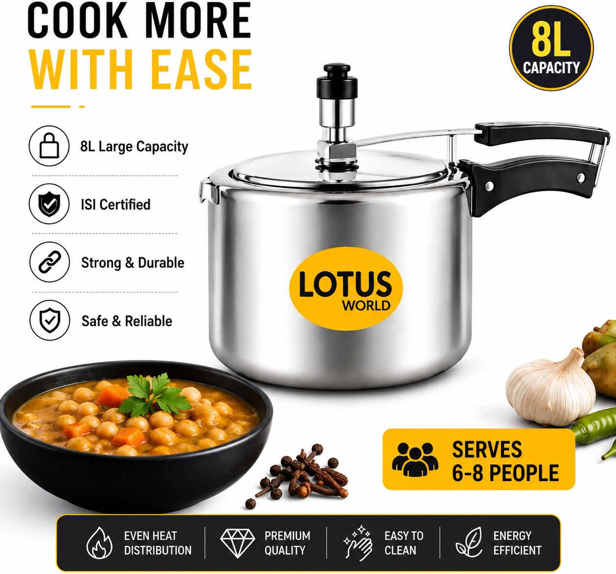 Lotus 8 L Pressure Cooker-picture-3