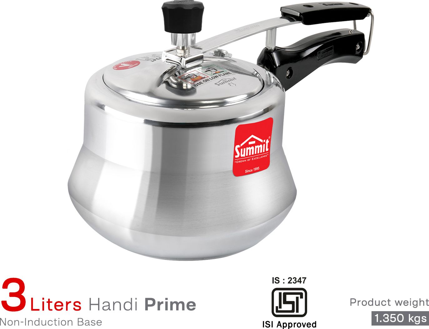 Handi Prime | 3L Pressure Cooker | Inner Lid 3 L Pressure Cooker-image-42