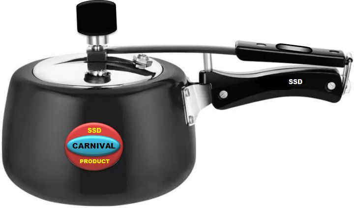 carnival Elite Model Black Pressure Cooker, Hard Anodised Inner Lid Cooker 2 L Induction Bottom Pressure Cooker-picture-37