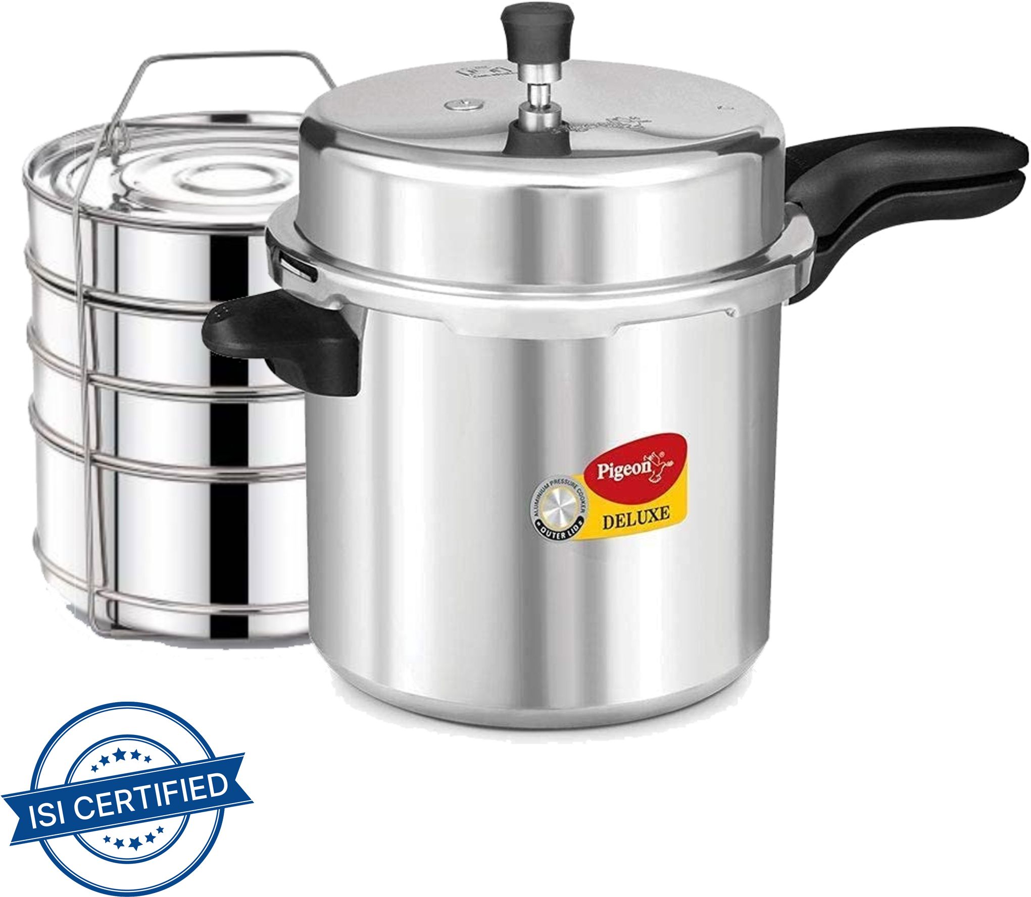 pigeon Deluxe 12 L Cooker with Suitable Stainless Steel Cooker Separator 12 L Pressure Cooker-picture-13