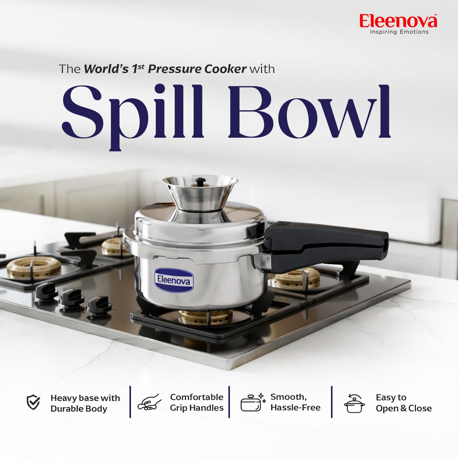 Eleenova Legacy SS OL Cooker 2 L 2 L Induction Bottom Pressure Cooker-image-24