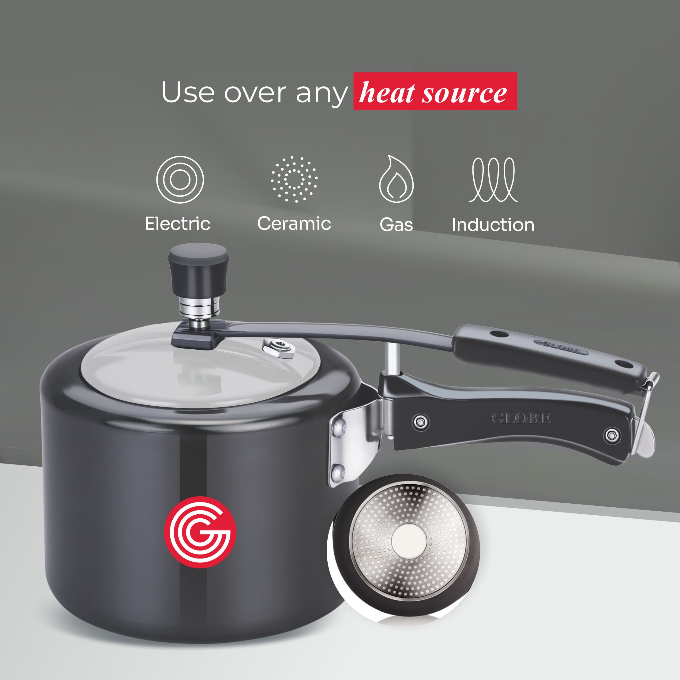 globe Brio Induction Base with Stainless Steel Inner Lid 2 litre|6 Years Warranty 2 L Induction Bottom Pressure Cooker-picture-25
